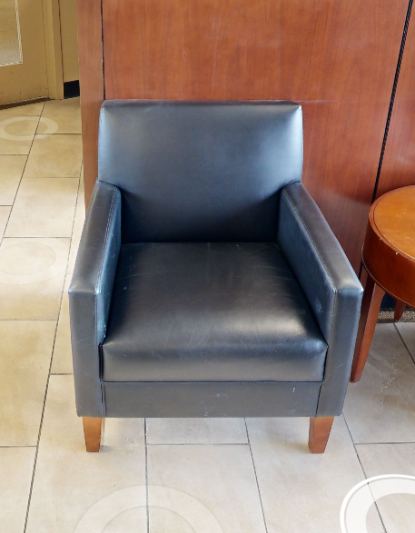 Black lounge chair