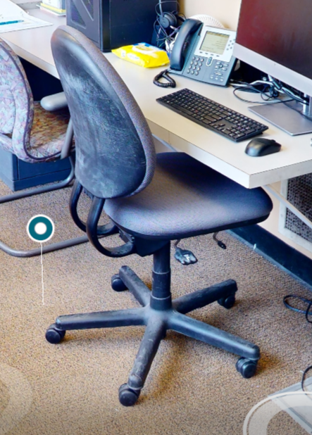 Task chair no arms