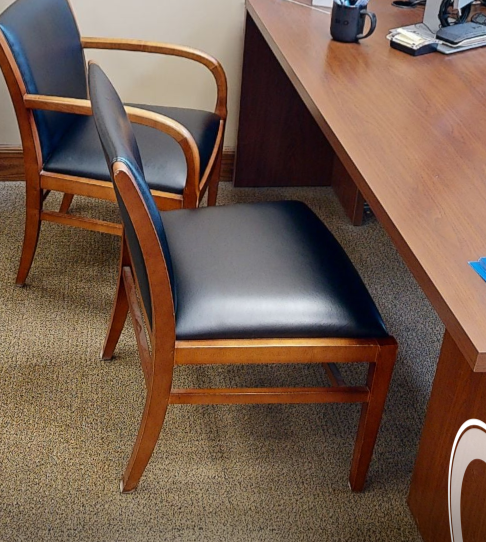 Black side chair no arms