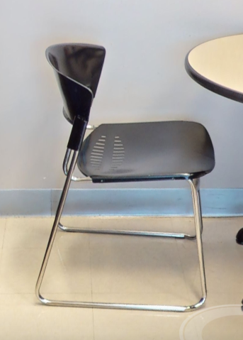 Blk side chair no arms