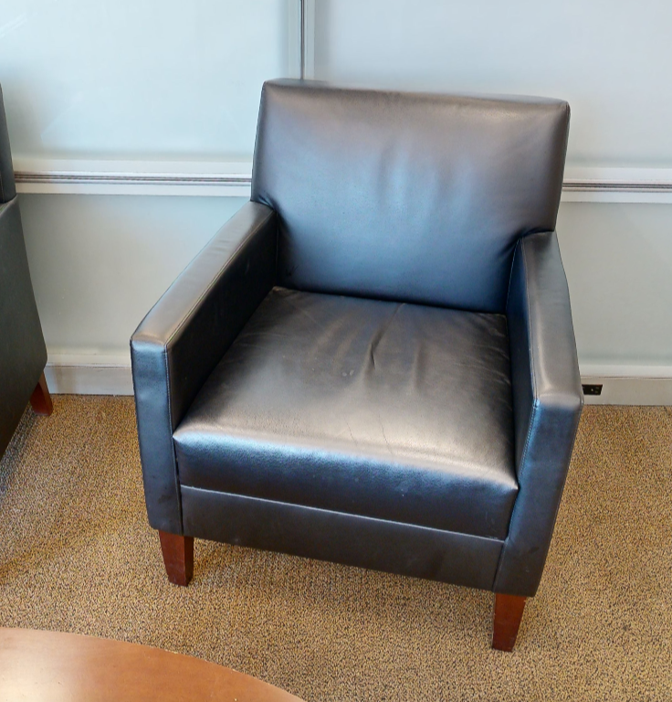 Black lounge chair