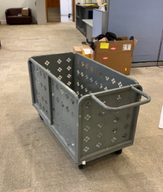 Metal grey trolley 