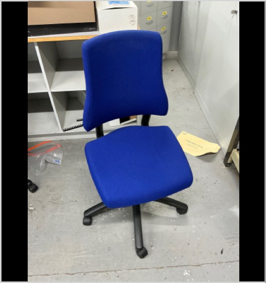 Blue office chair