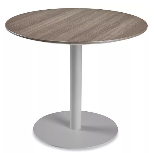 36"DIA TABLE W/BASE (1) chip surface edge (PHOTO REPRESENTATION)