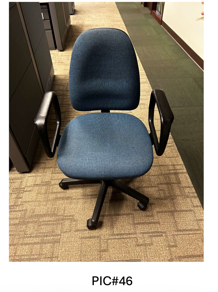 TASK CHAIR, BLUE, NO TAG