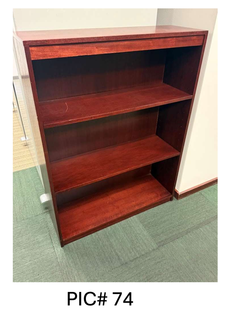 WOOD BOOKCASE - 3 SHELF