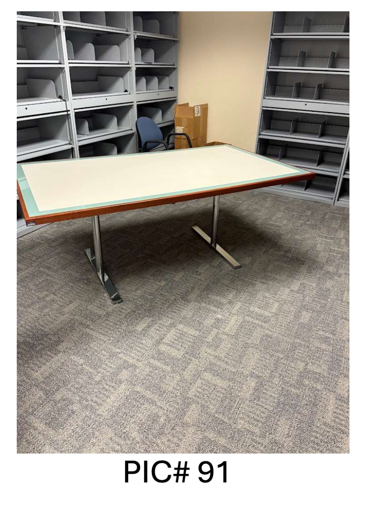 RECTANGLE TABLE - GREY W/GREEN TRIM