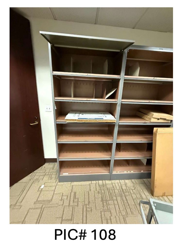 TAB FILE CABINETS - DARK GREY W/ 6 SHELVES