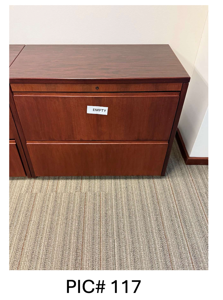 WOOD 2-DRAWER LATERAL FILE CABINET