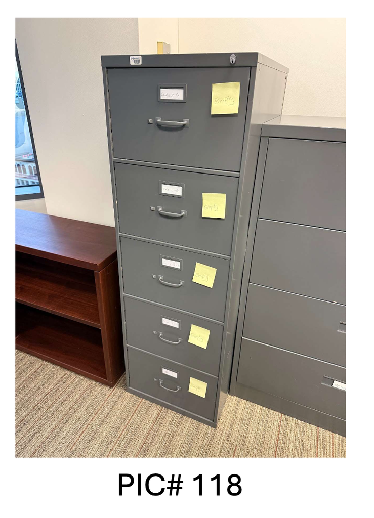 METAL 5- DRAWER VERTICAL FILE CABINET
