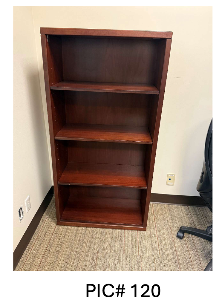 WOOD BOOKCASE - 4 HIGH