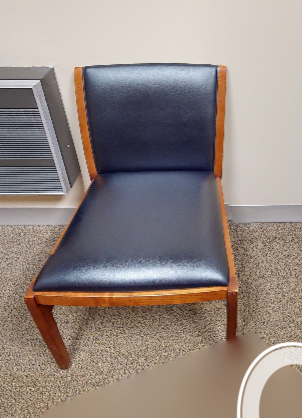 Black side chair no arms