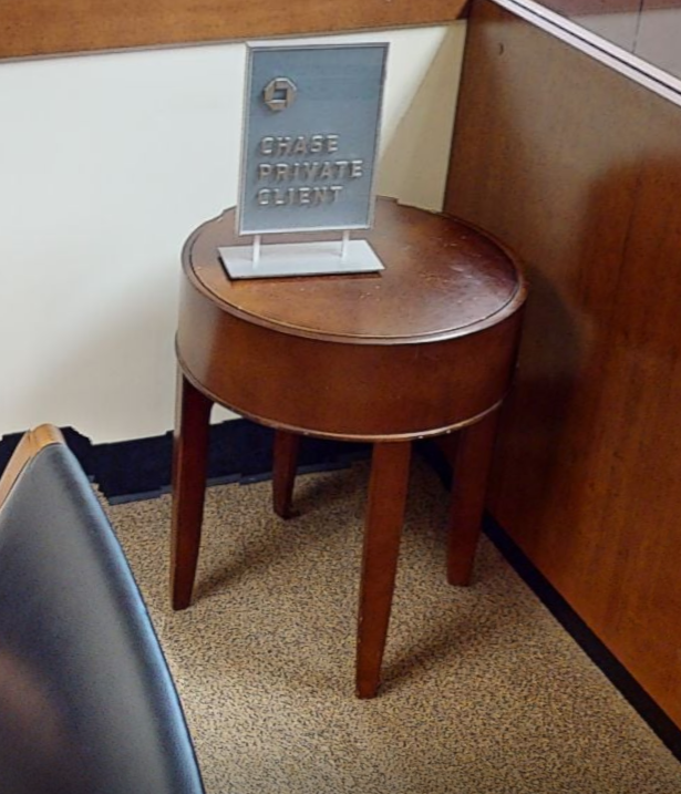 Round side table