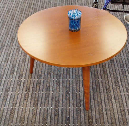 Round coffee table, wood