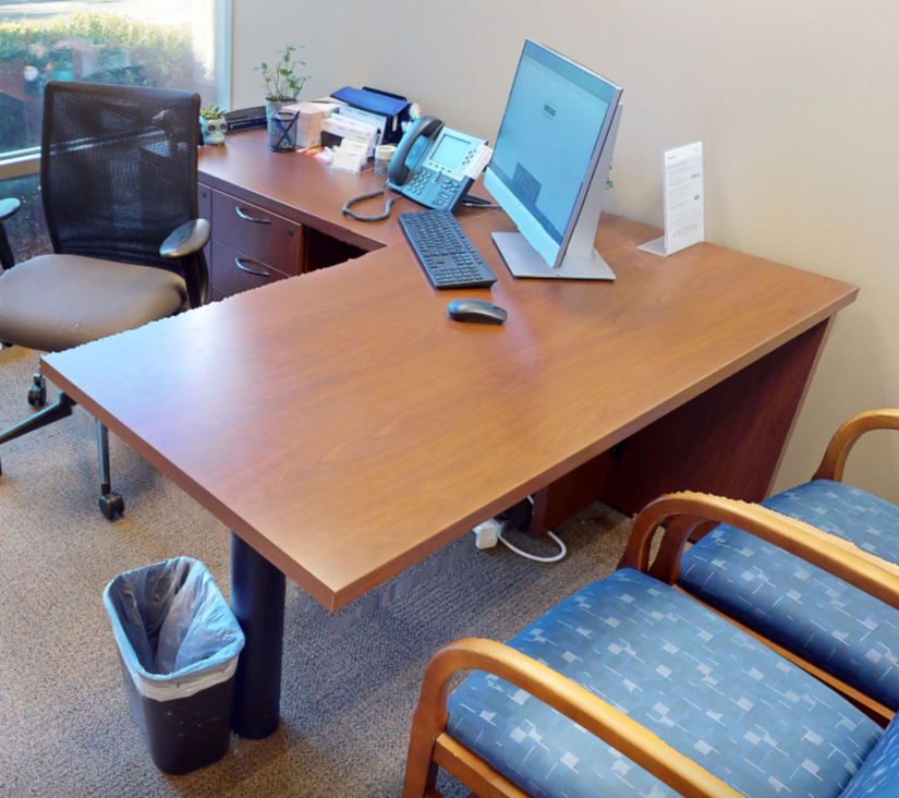 L-shaped desk