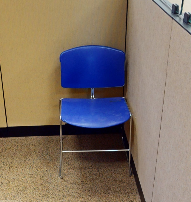 Blue side chair
