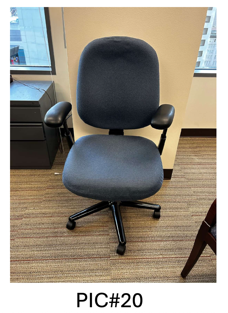 TASK CHAIR, BLUE, NO TAG