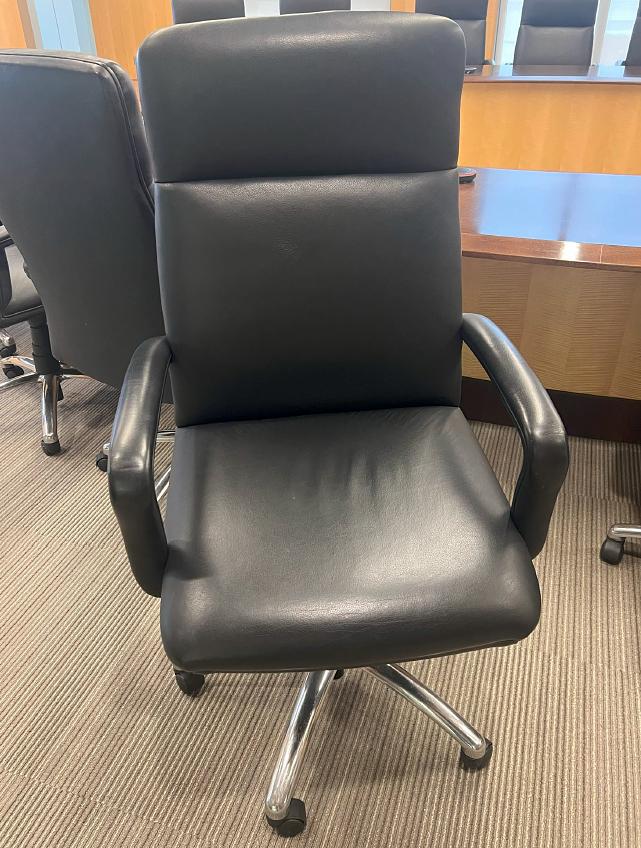 Executive Task Chair - black leather