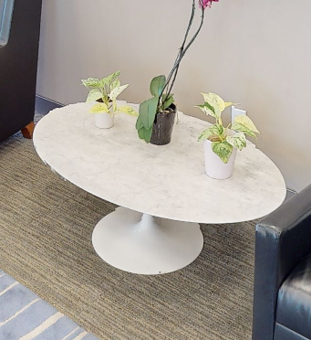 Oval coffee table