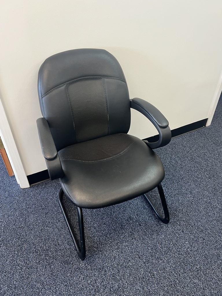 Black Leather Guest Chairs