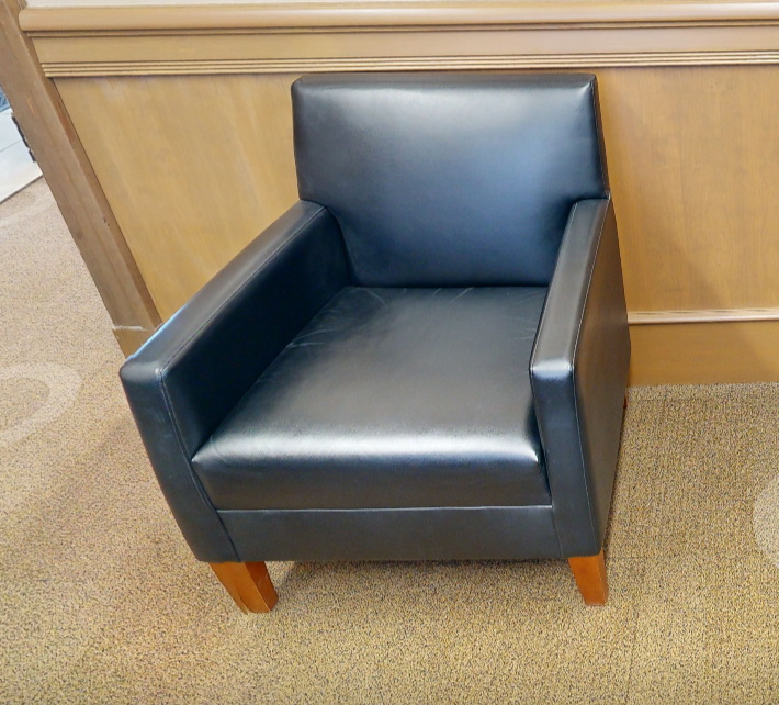 Black lounge chair
