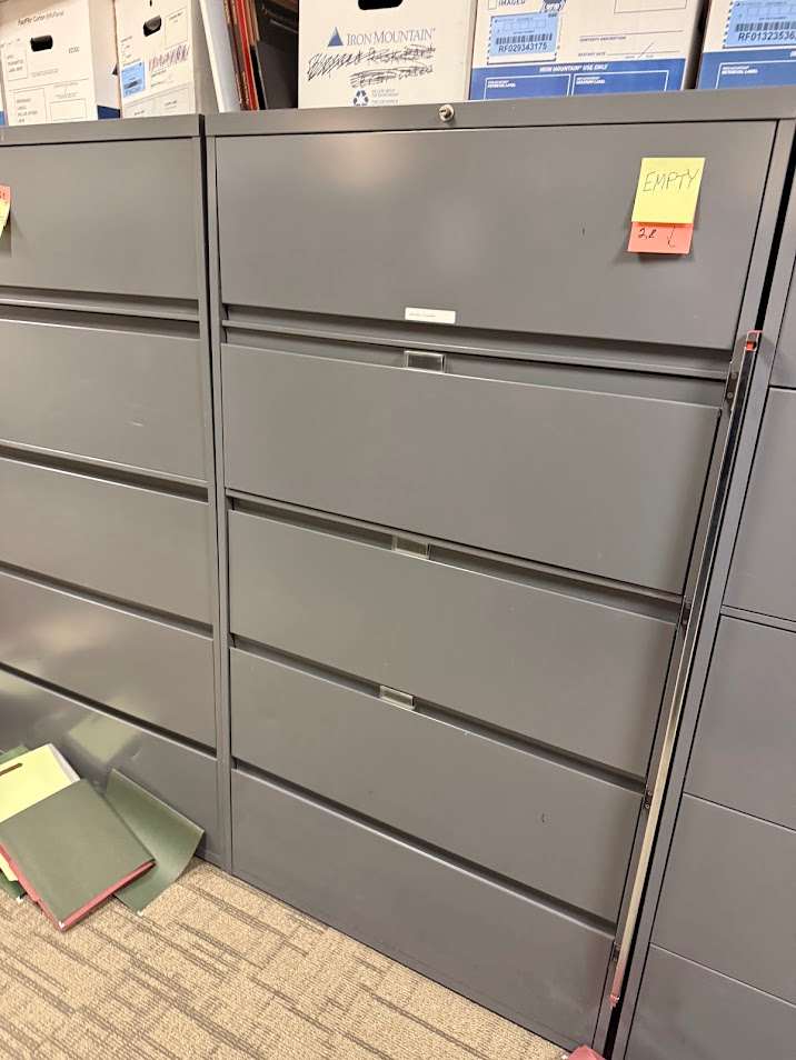 5-DRAWER LATERAL FILE CABINET (METAL) DARK GREY