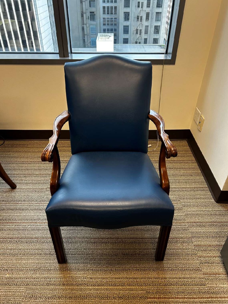 GUEST CHAIR (LEATHER HIGH BACK), BLACK, NO TAG