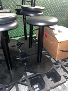 Black hydraulic stool