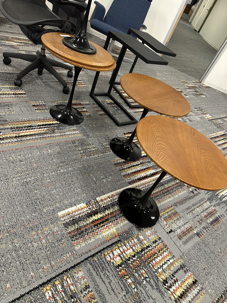 Brown and Black Side Tables