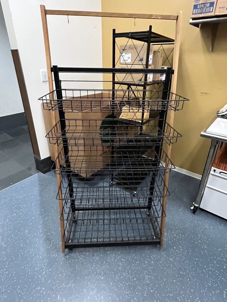 Black Wire Display on Wheels