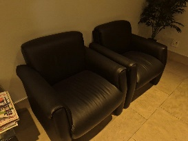 Leather reception chairs