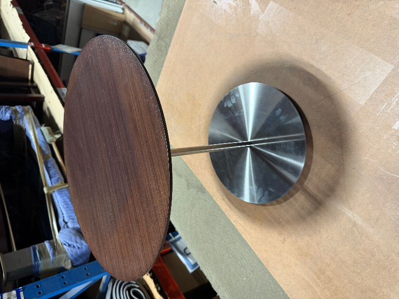 ROUND PEDESTAL STYLE SIDE TABLE (BASE IS LOOSE)