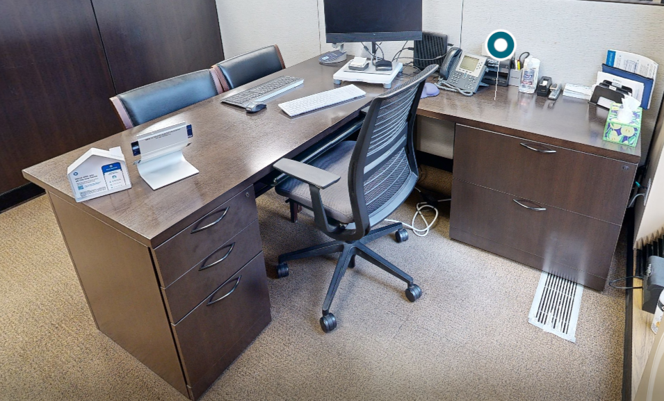 L-shaped desk
