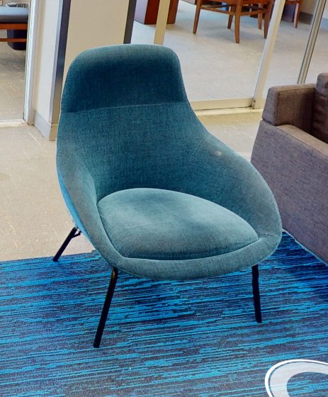 Blue lounge chair