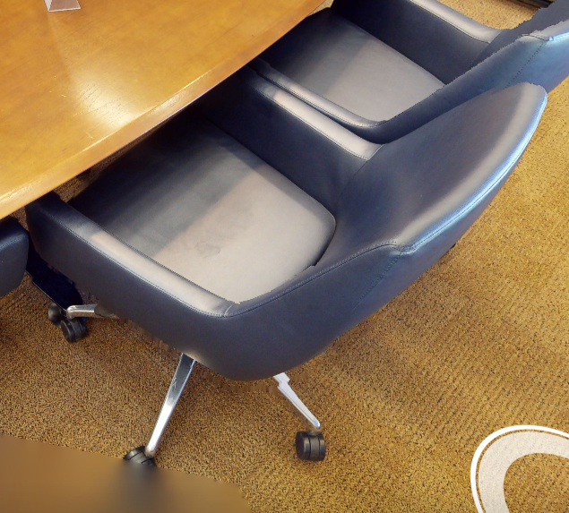 Blue mobile conference chair