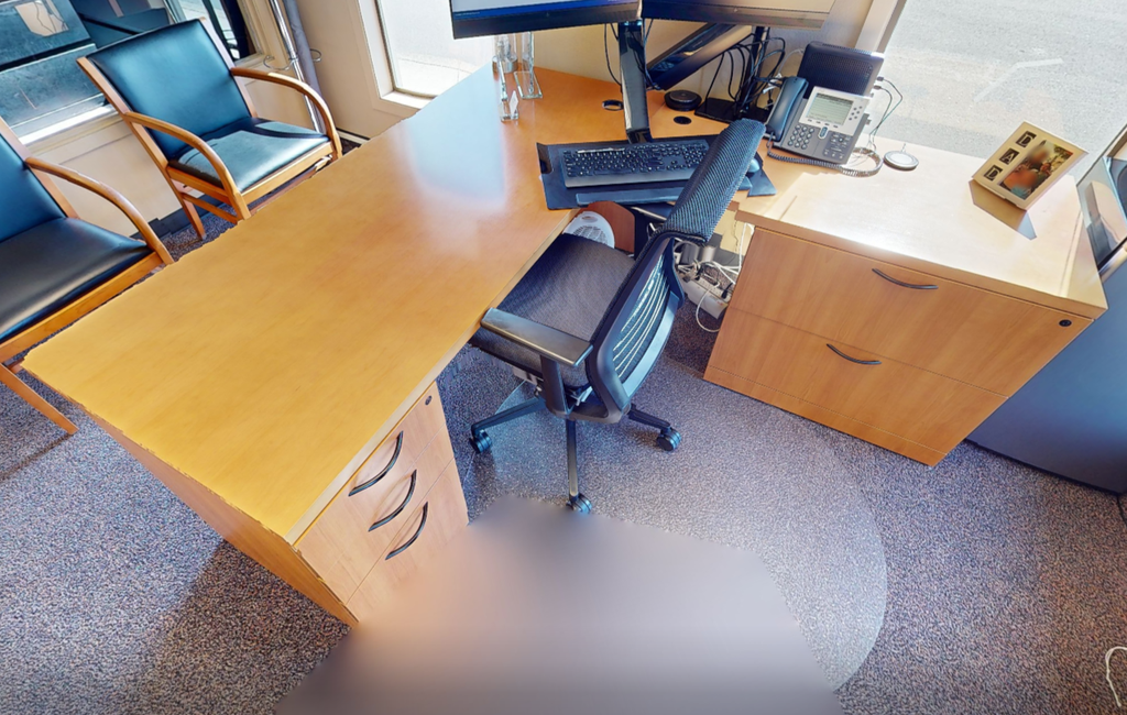 L-shaped desks