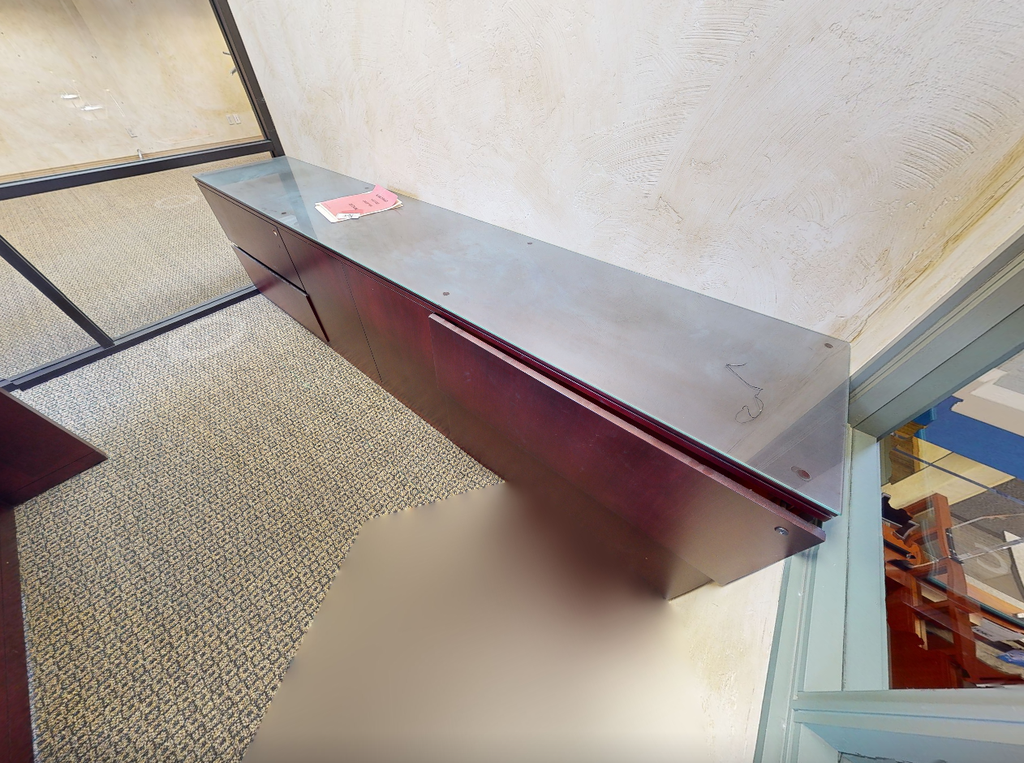 Credenza w Glass Top (also see matching desk)