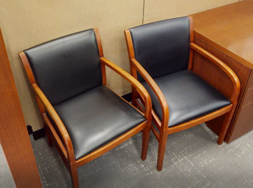 Black guest chair