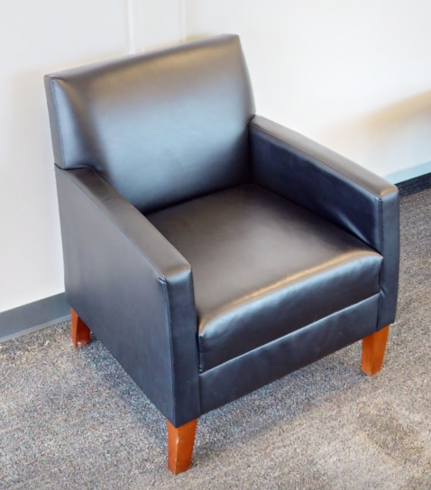 Black lounge chair