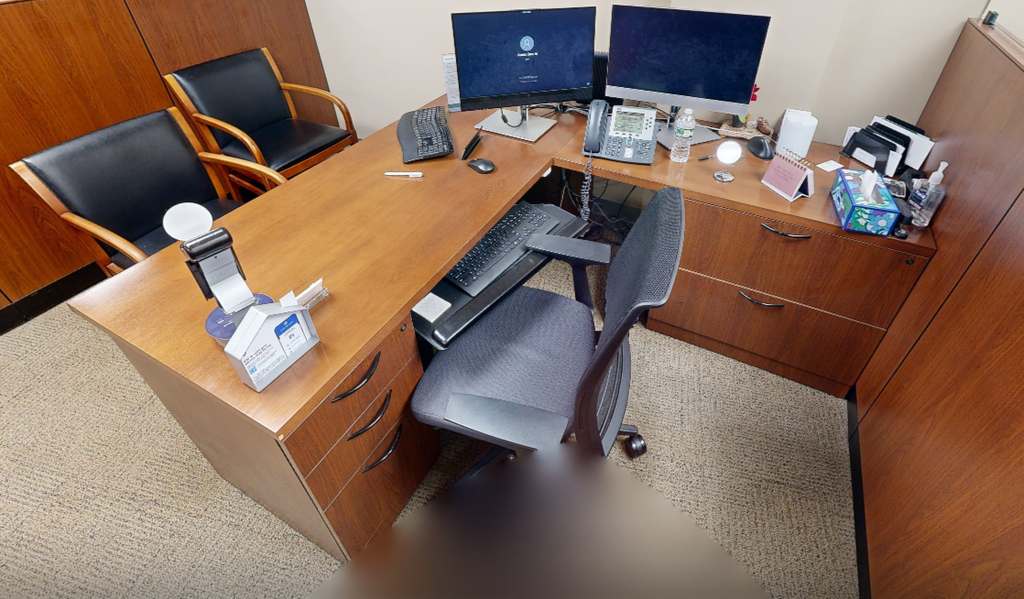 L-shaped desk