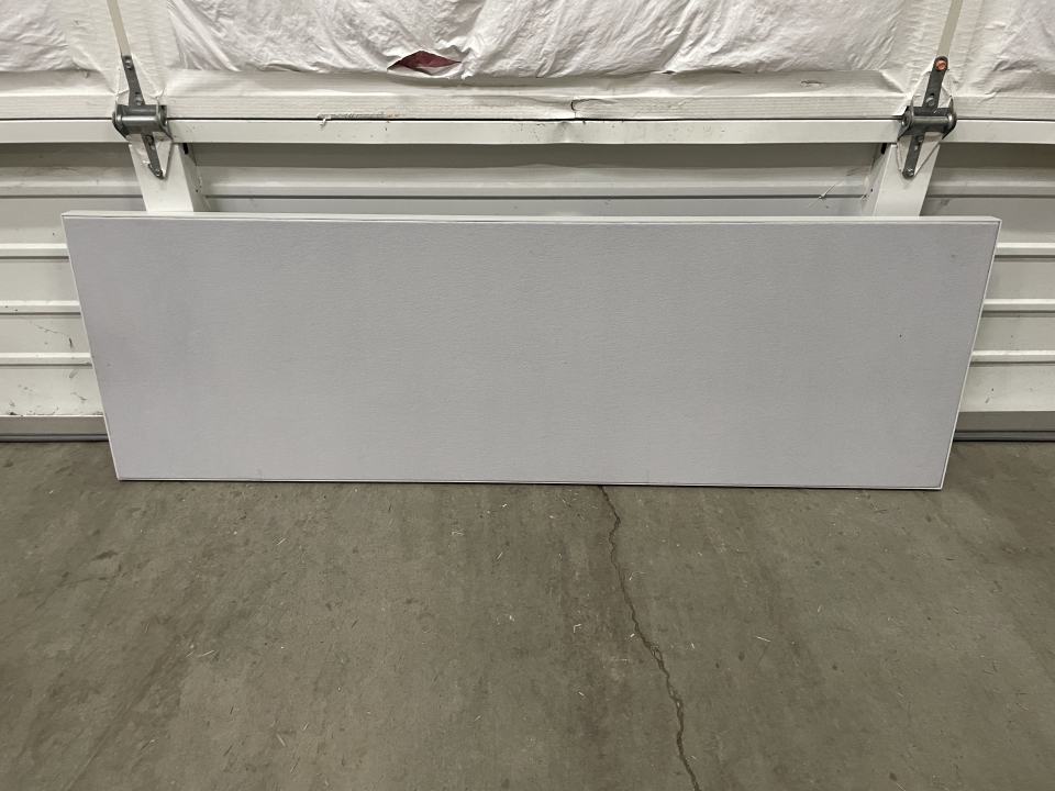 Grey Modesty Panel (60" x 19.5") -attaches to desk with L bracket