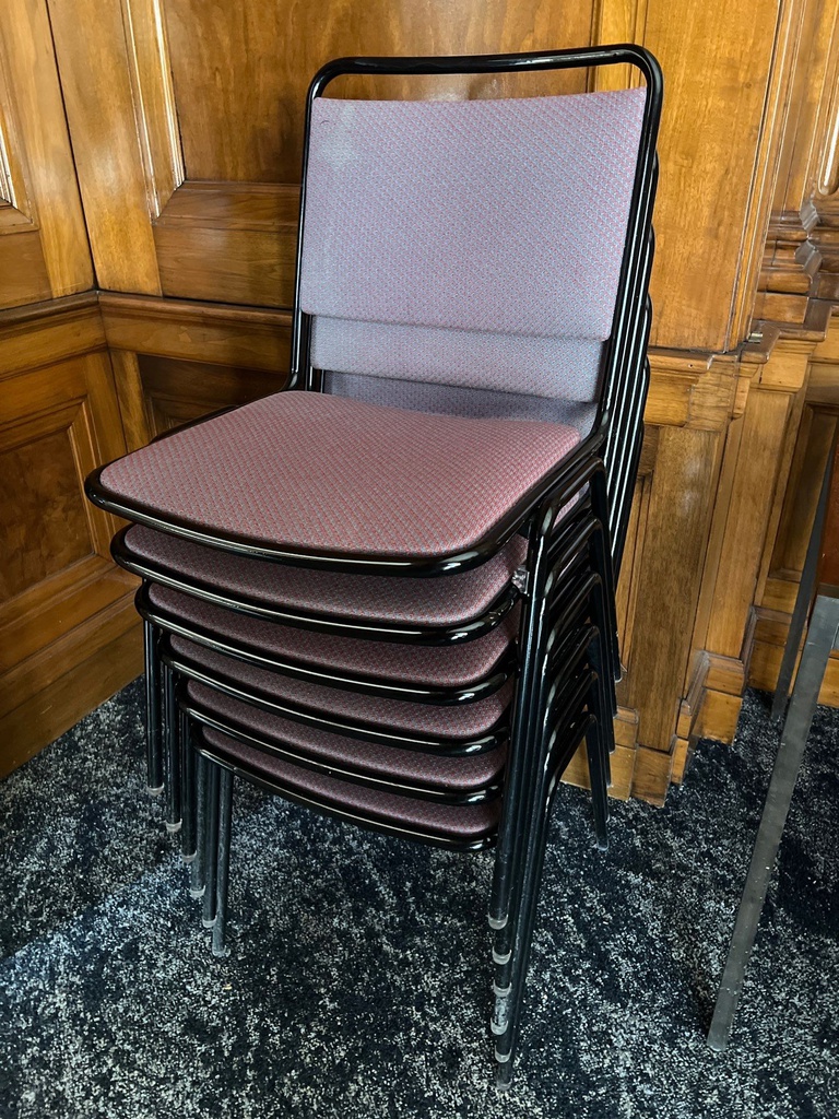red stack chairs 