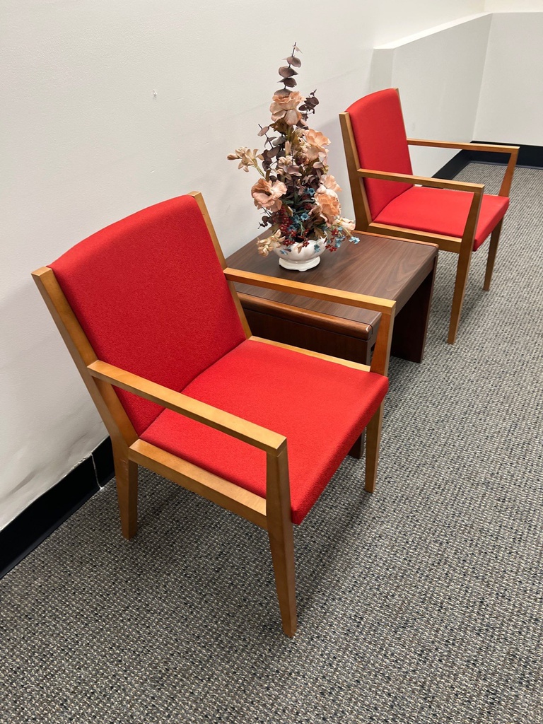 Red Wooden Chairs 