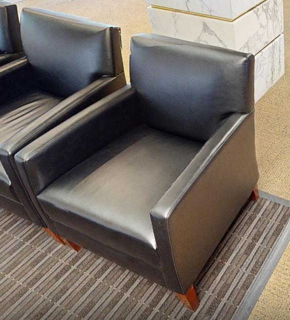 Black lounge chair
