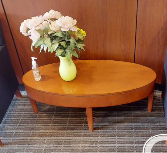 Oval coffee table, wood