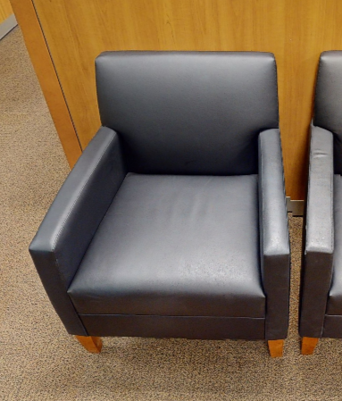 Black lounge chair