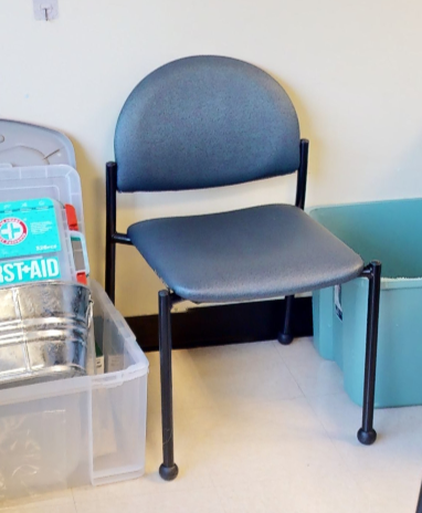 Blue side chair