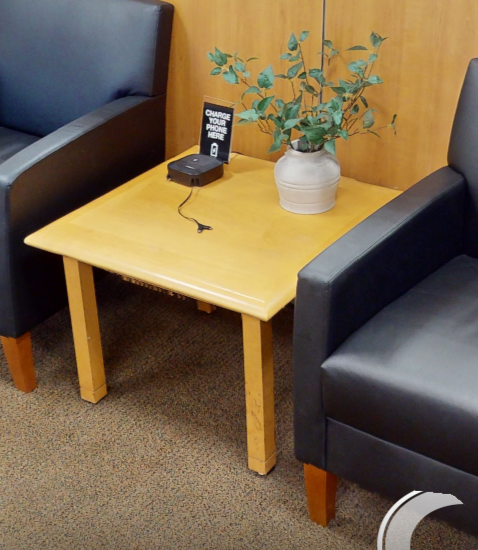 Square side table, wood