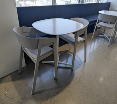 Table, standard height, white