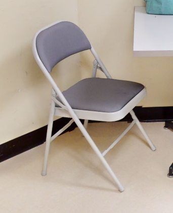 White folding chair